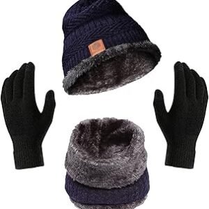 Cotton Blend Ribbed Beanie - Orange