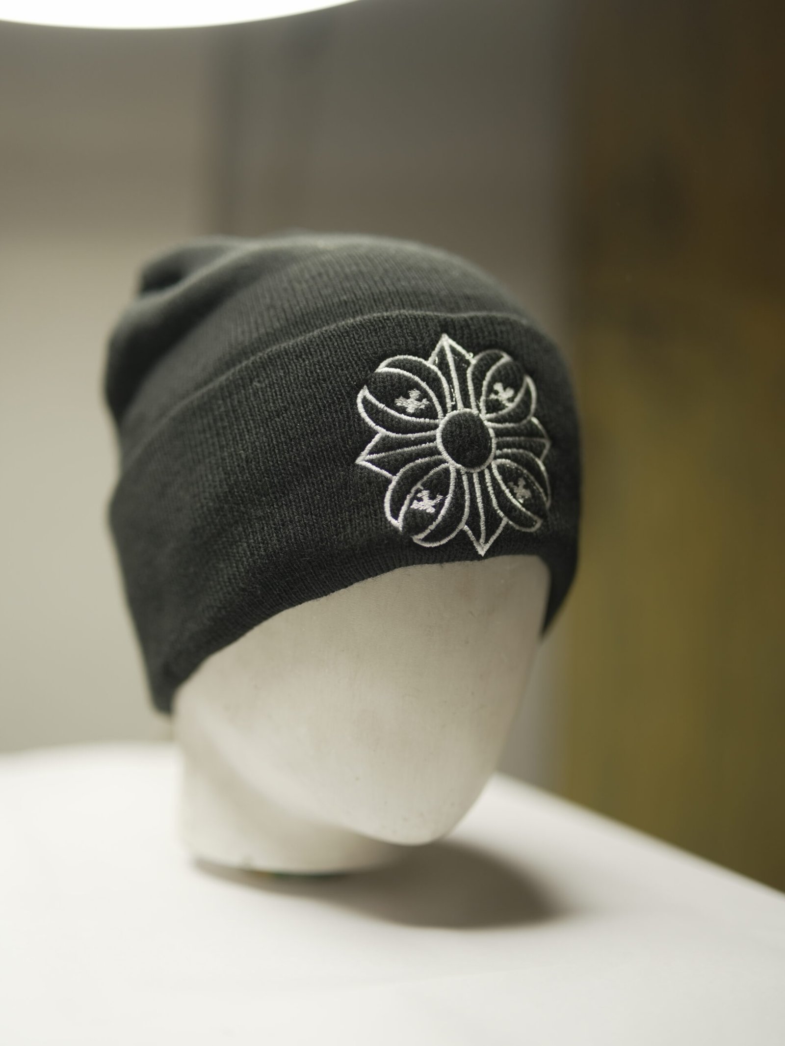 Black Angel Knit Beanie